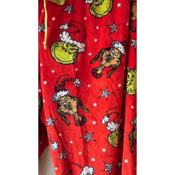 Dr. Seuss Grinch & Max Christmas Pajama Pants XL/XG 16-18 Red Green Used READ - Picture 2 of 7